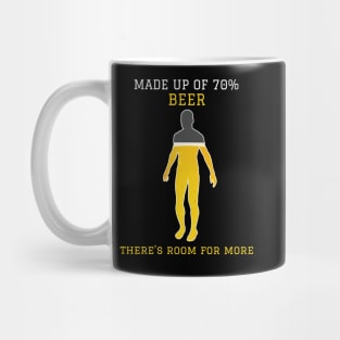 Made up of 70% beer Mug